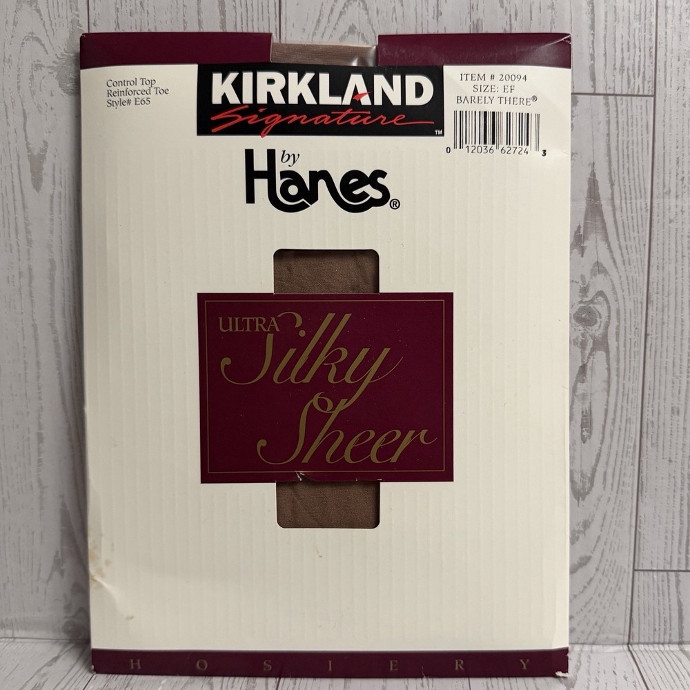 Hanes Kirkland Women's Pantyhose Size EF XL Queen Barely There #E65 Control Topโ